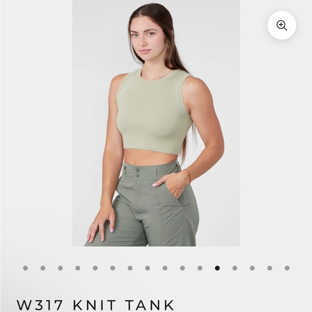 W317 Knit Tank in Pistachio Green
